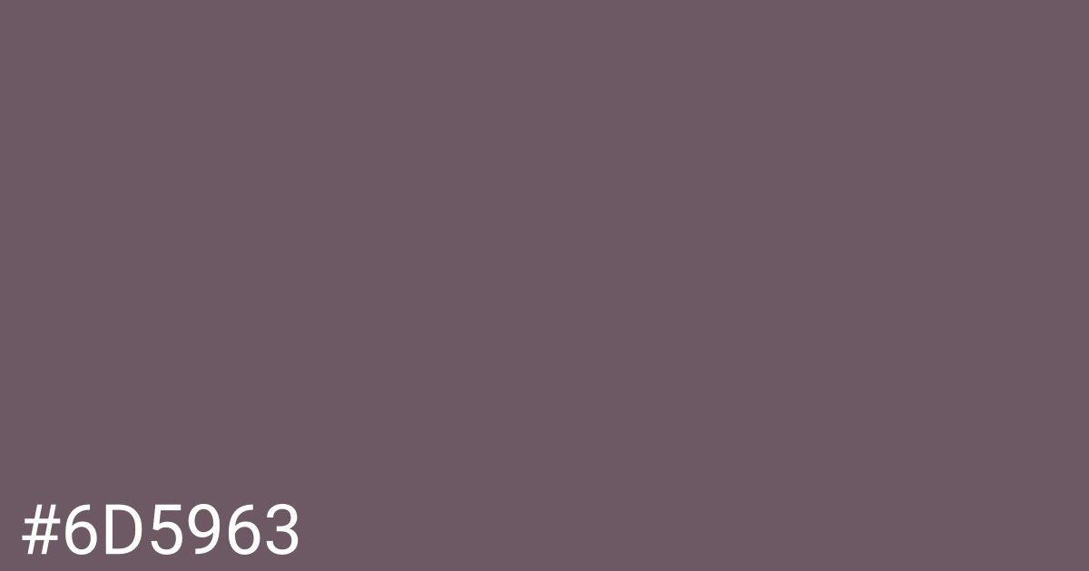 Hex color #6d5963 graphic