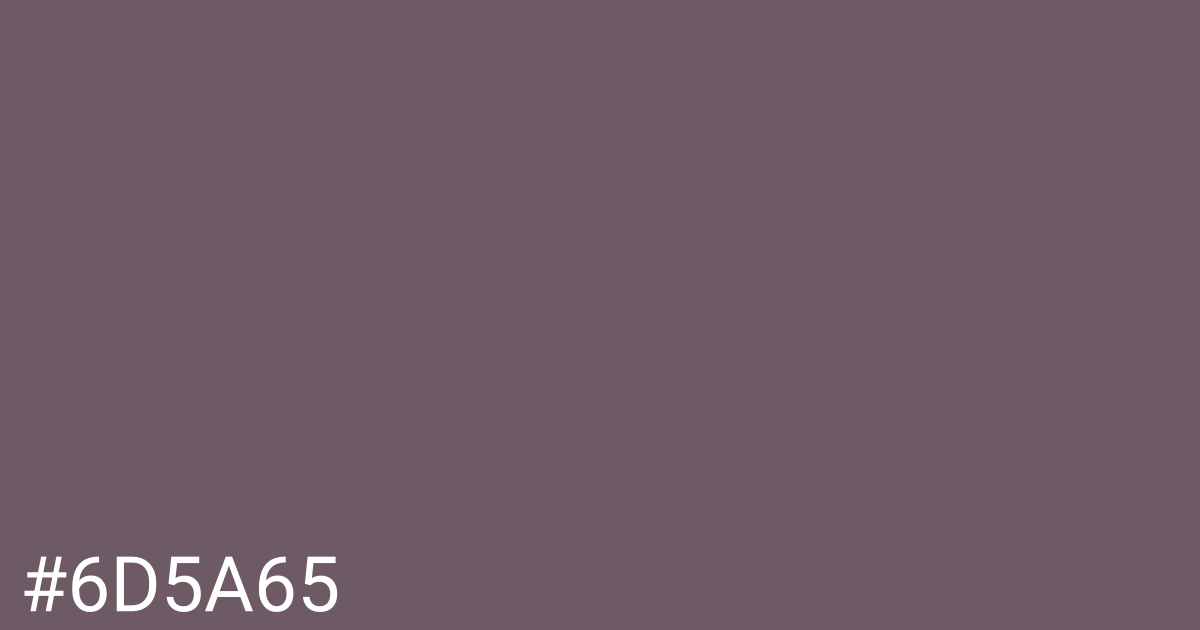 Hex color #6d5a65 graphic