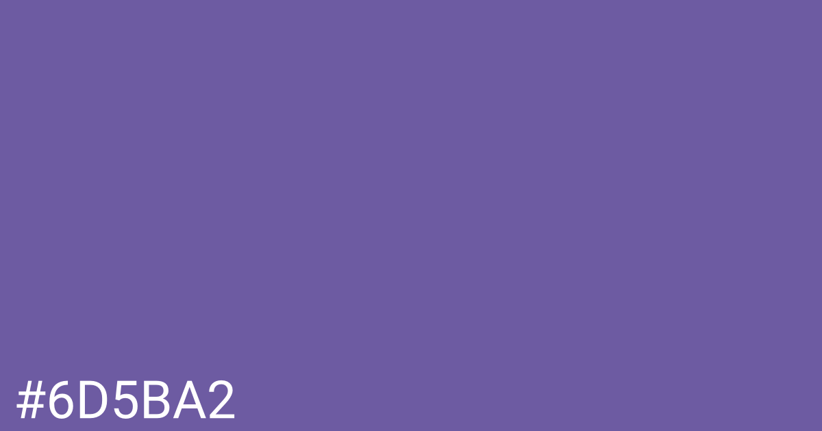 Hex color #6d5ba2 graphic