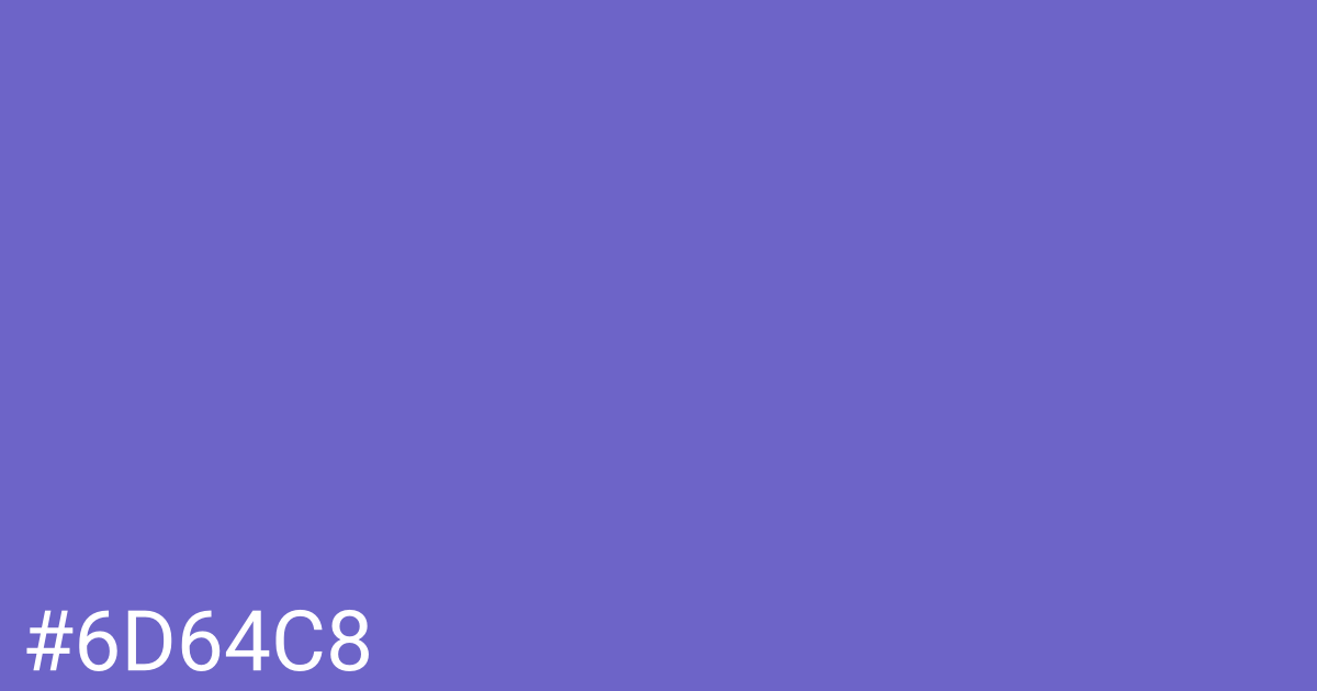 Hex color #6d64c8 graphic