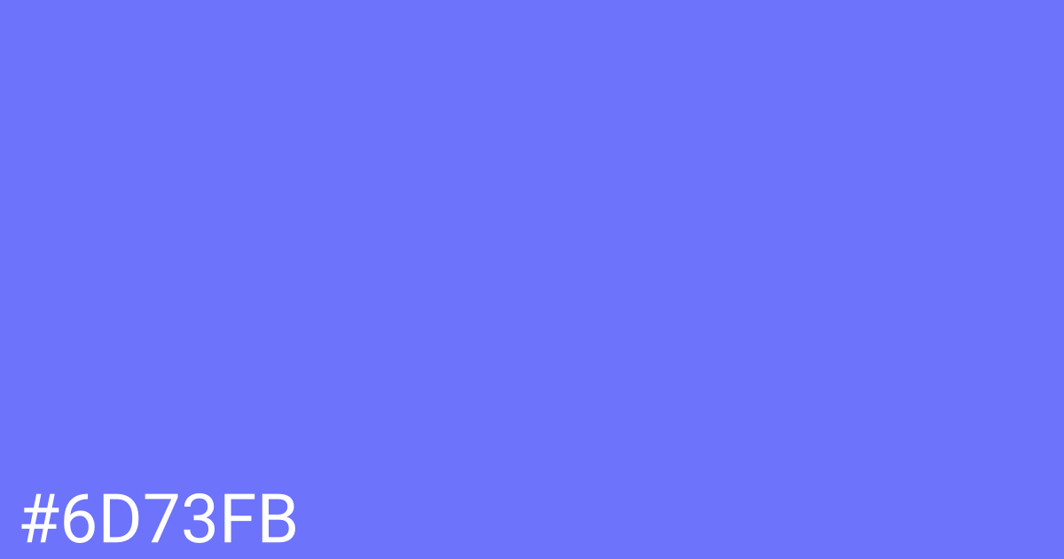 Hex color #6d73fb graphic