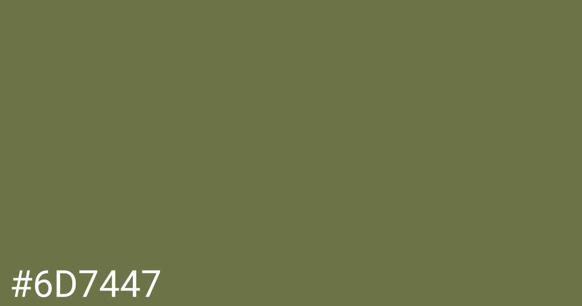 Hex color #6d7447 graphic