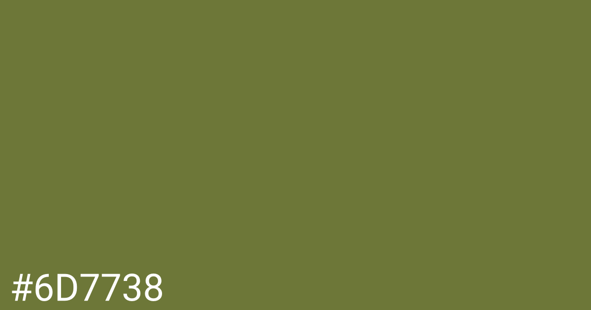 Hex color #6d7738 graphic