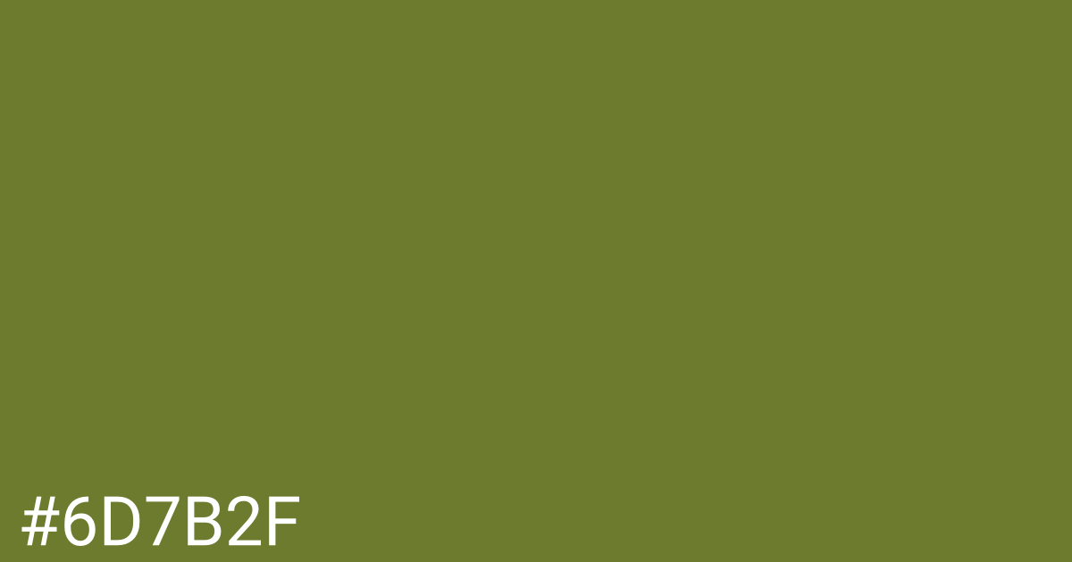Hex color #6d7b2f graphic