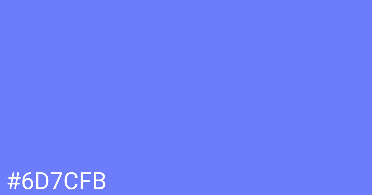 Hex color #6d7cfb graphic