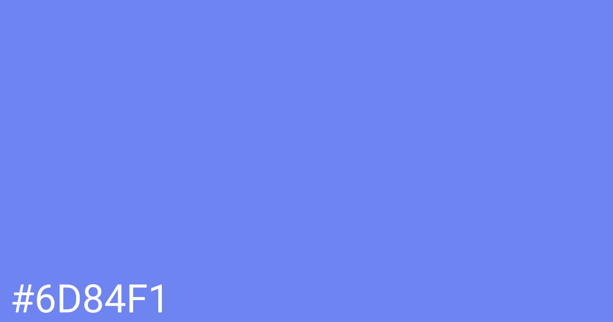 Hex color #6d84f1 graphic