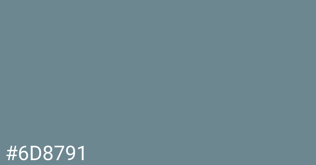 Hex color #6d8791 graphic