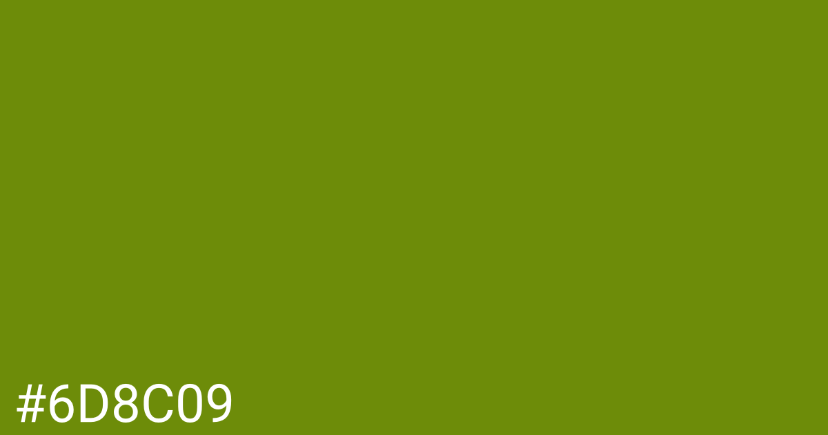 Hex color #6d8c09 graphic