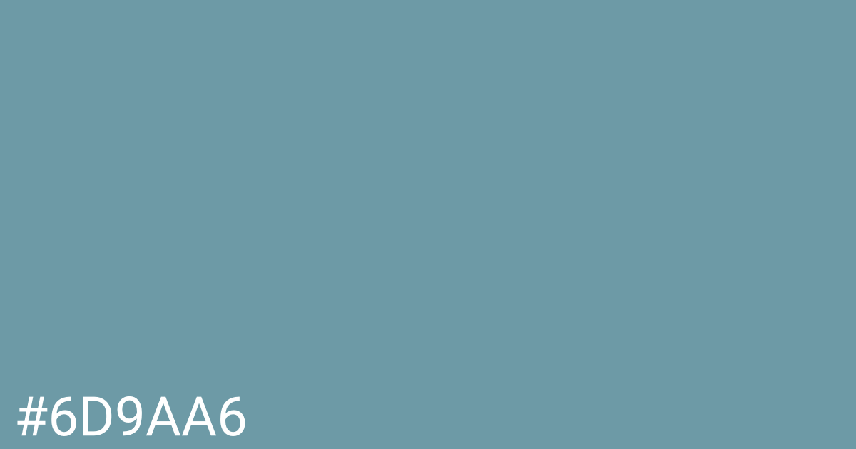 Hex color #6d9aa6 graphic