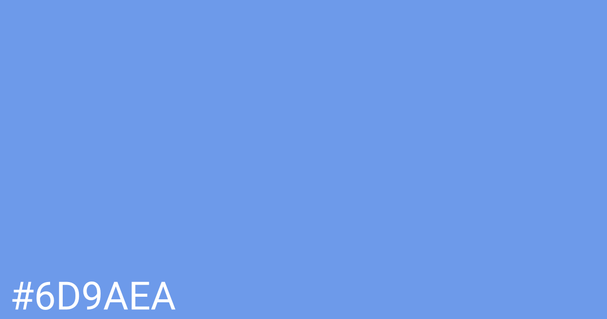 Hex color #6d9aea graphic
