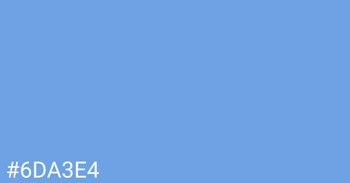 Hex color #6da3e4 graphic
