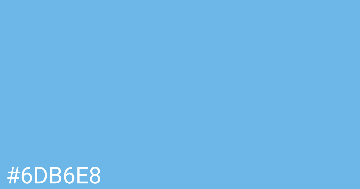 Hex color #6db6e8 graphic