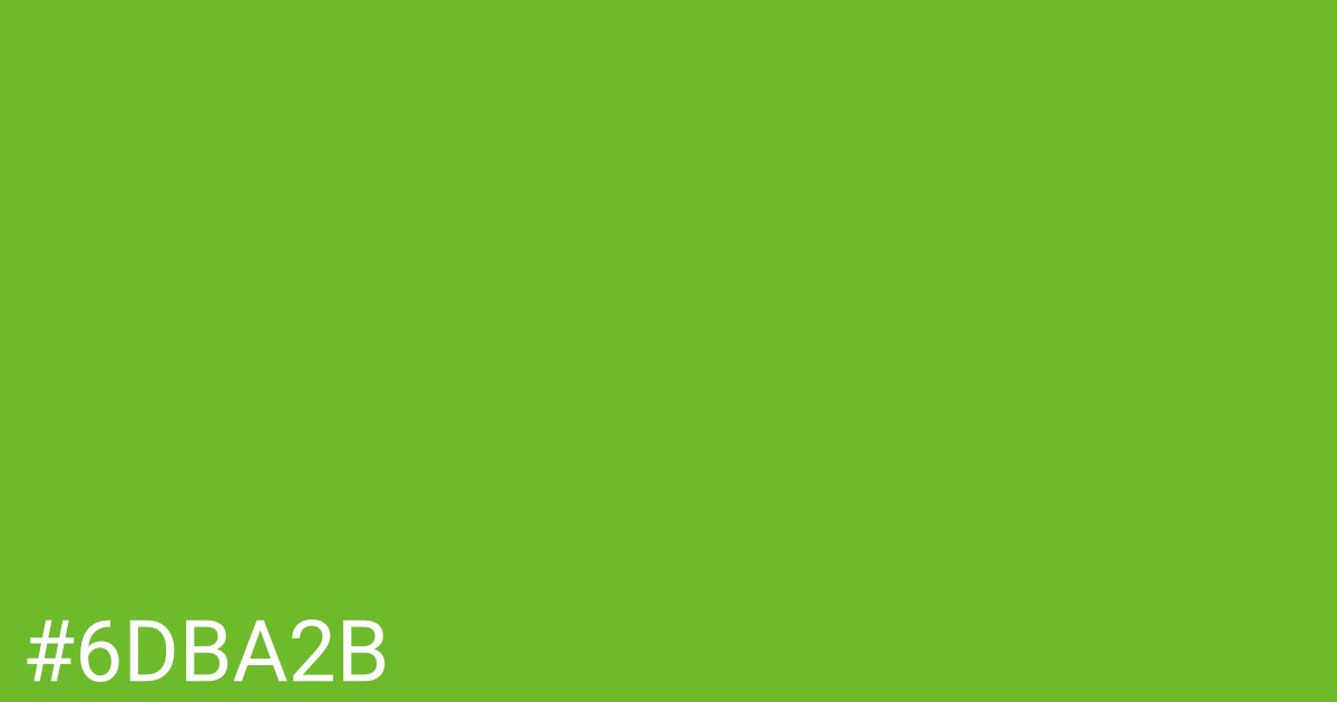 Hex color #6dba2b graphic
