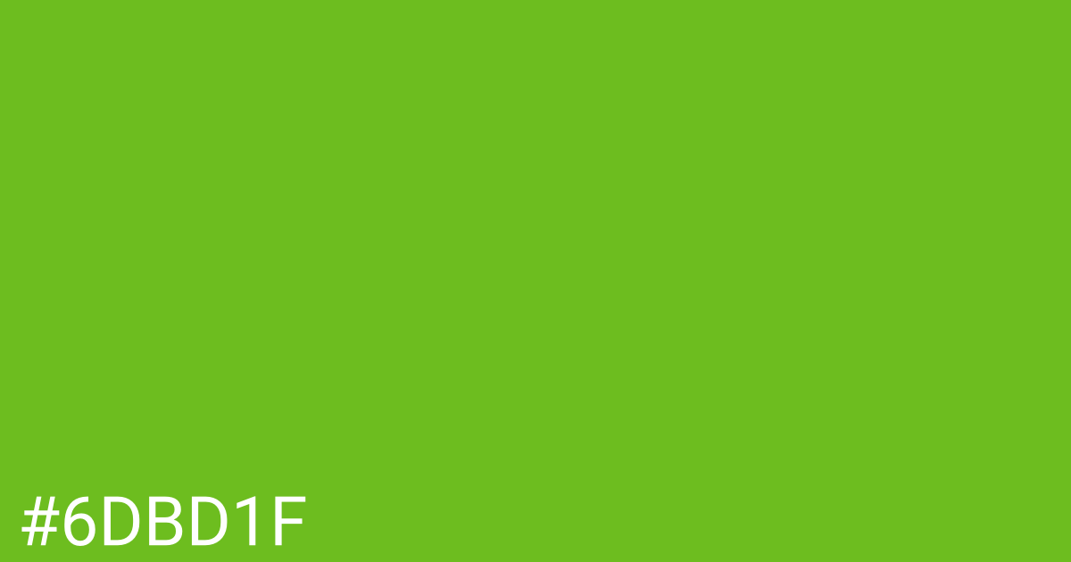 Hex color #6dbd1f graphic