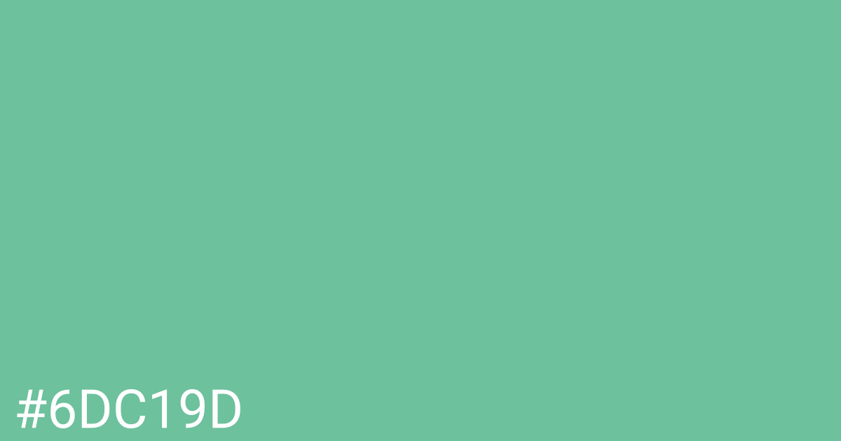 Hex color #6dc19d graphic