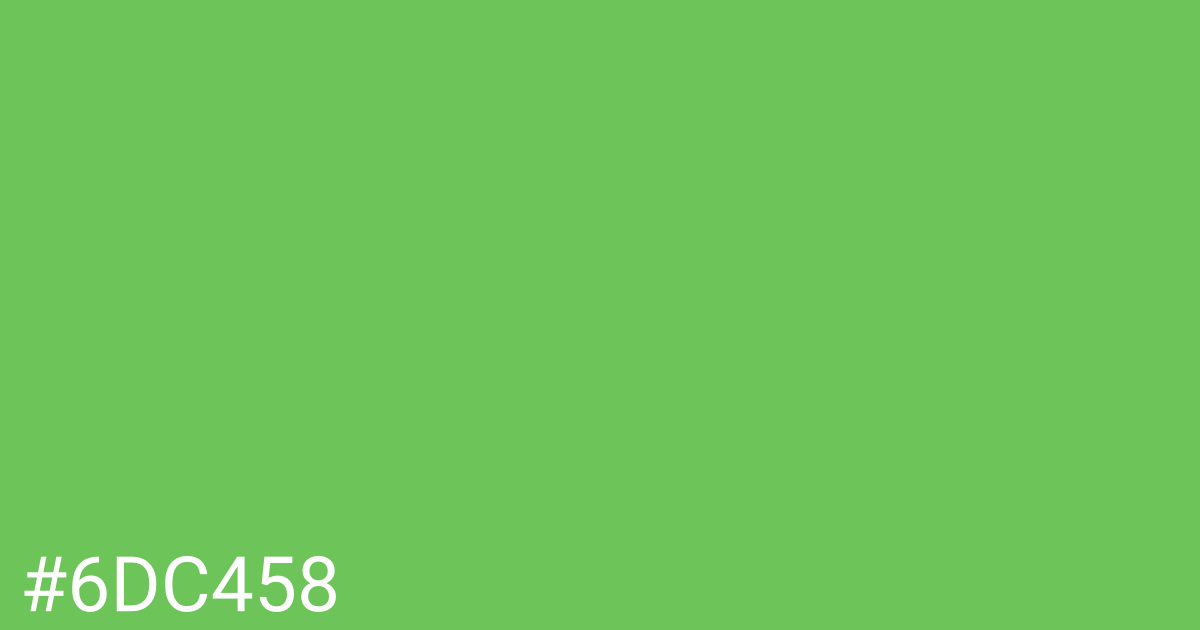 Hex color #6dc458 graphic
