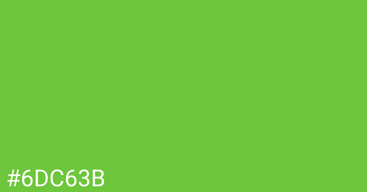 Hex color #6dc63b graphic