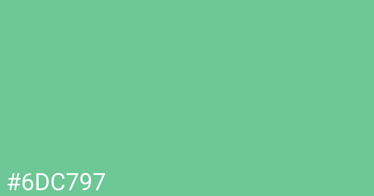 Hex color #6dc797 graphic