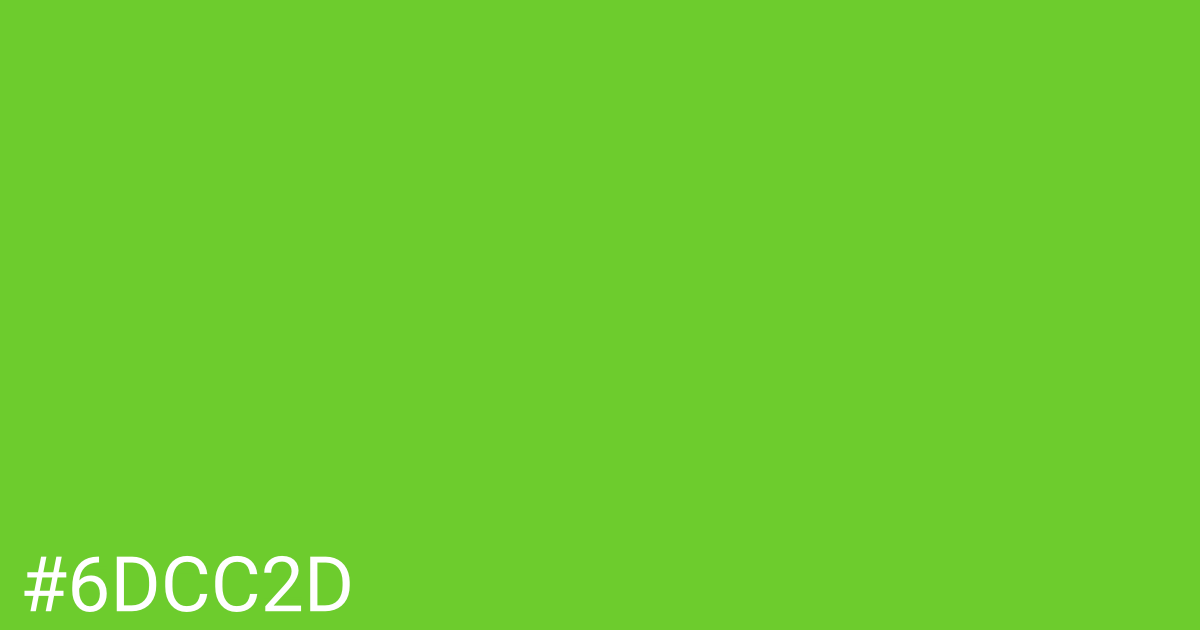 Hex color #6dcc2d graphic