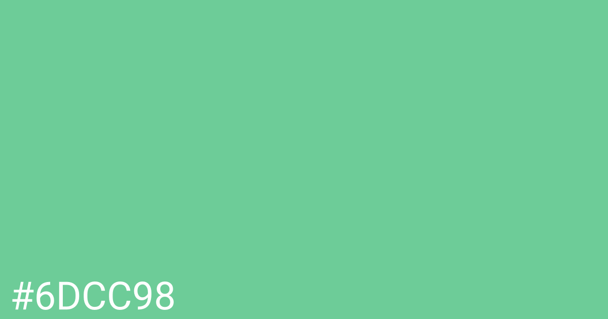 Hex color #6dcc98 graphic