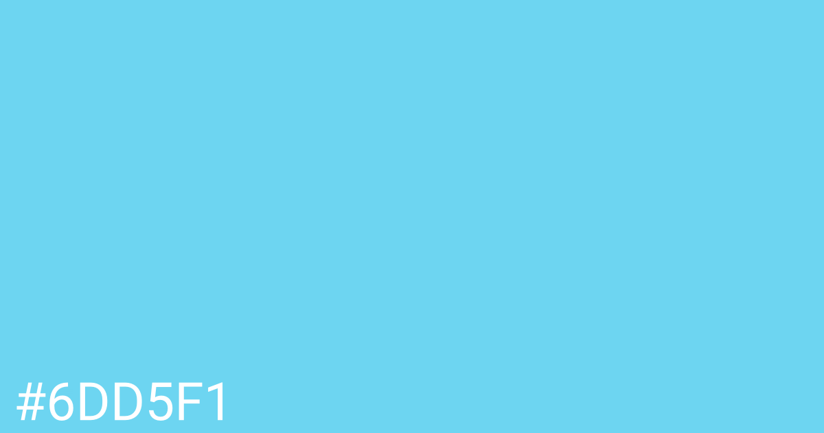 Hex color #6dd5f1 graphic