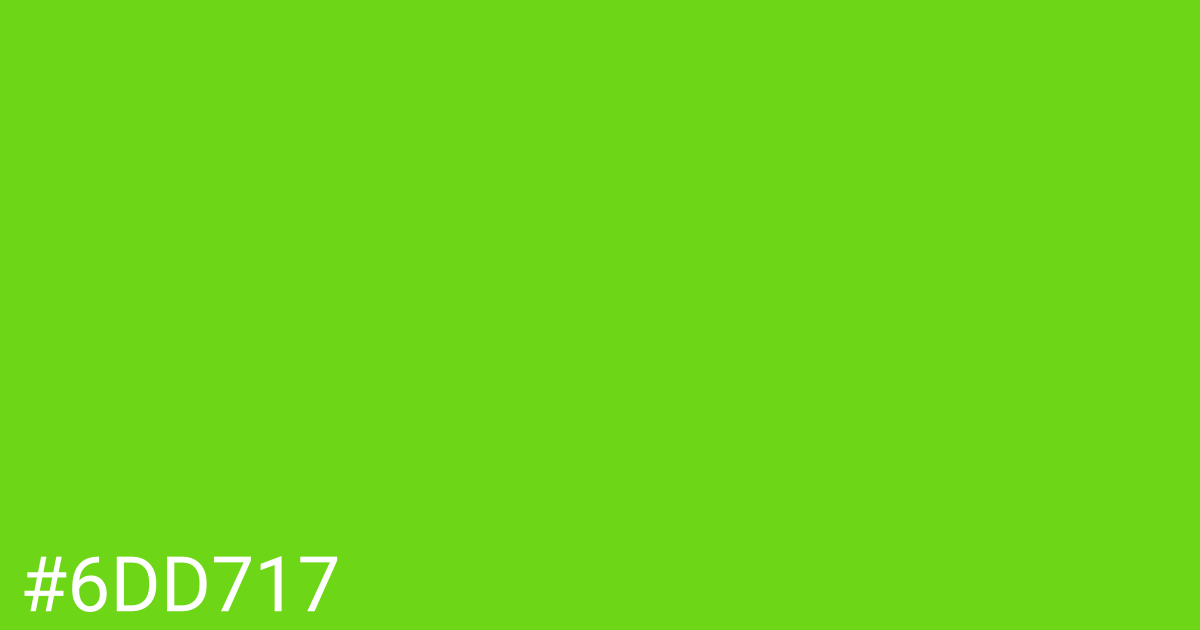 Hex color #6dd717 graphic