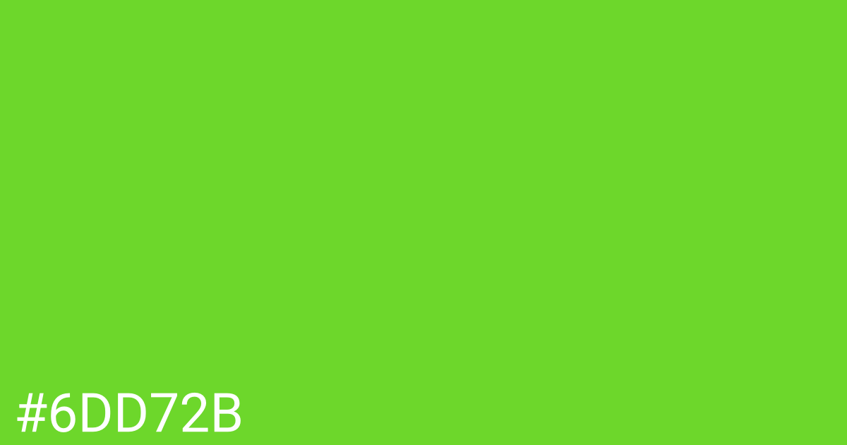 Hex color #6dd72b graphic