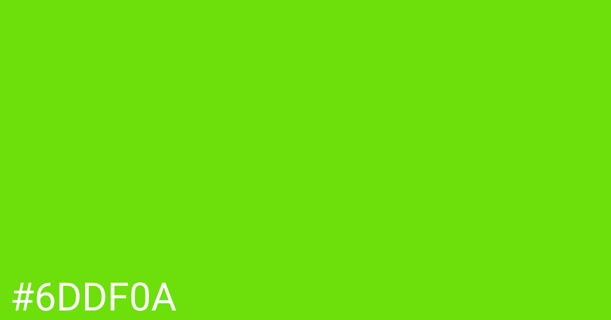Hex color #6ddf0a graphic