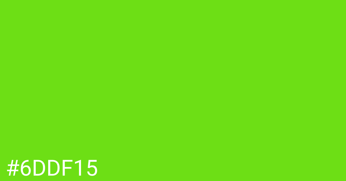 Hex color #6ddf15 graphic