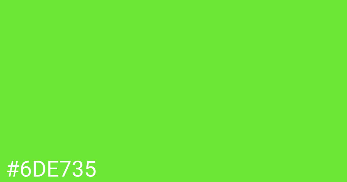 Hex color #6de735 graphic