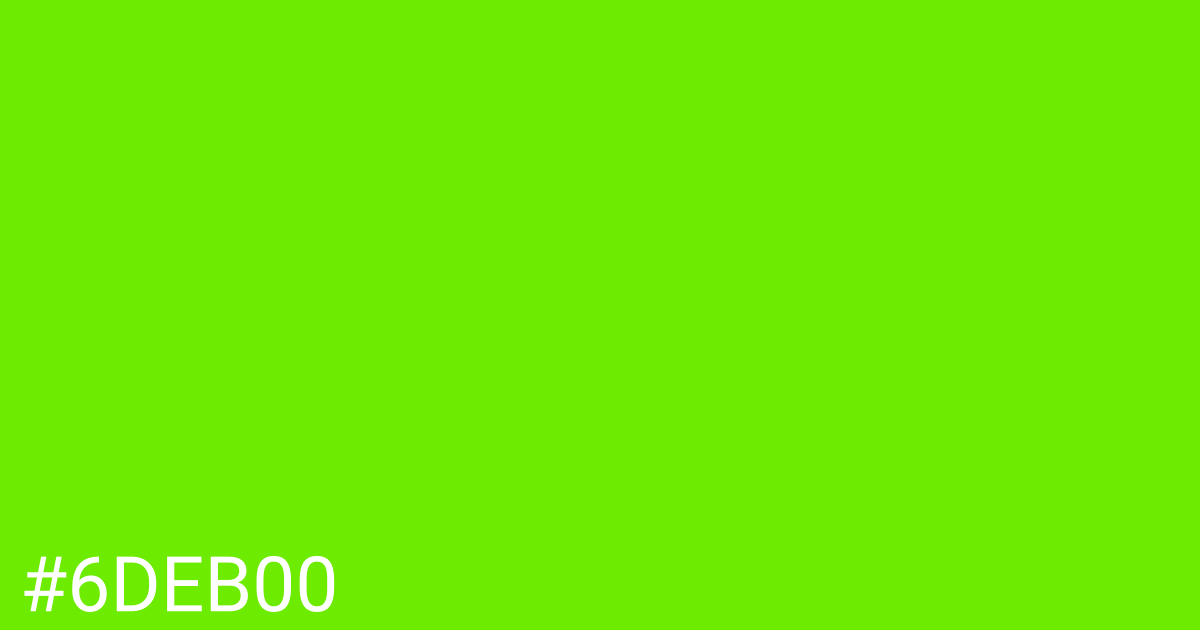 Hex color #6deb00 graphic