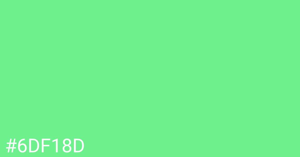 Hex color #6df18d graphic
