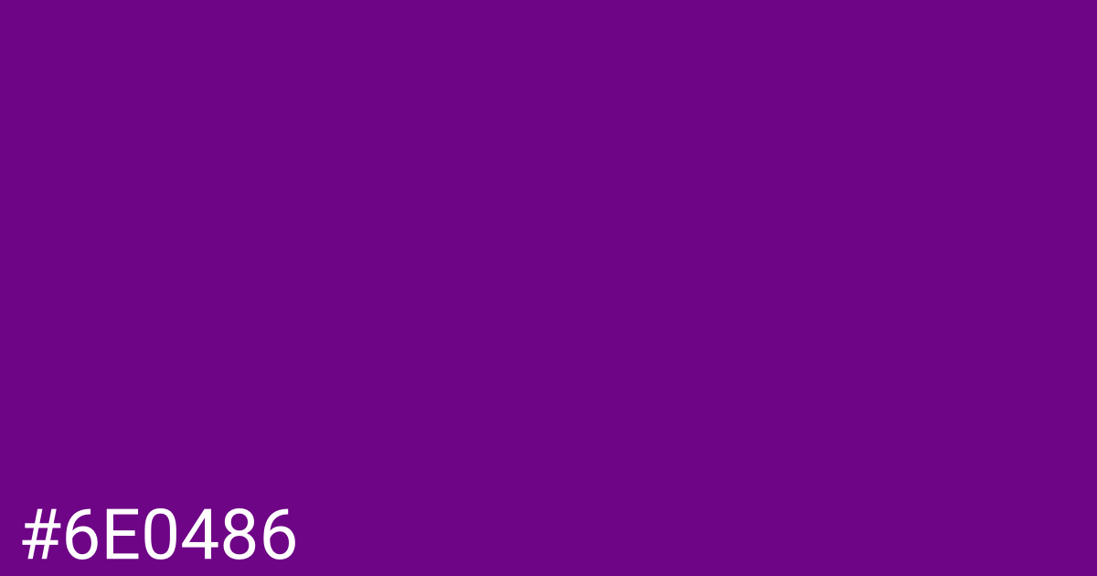 Hex color #6e0486 graphic