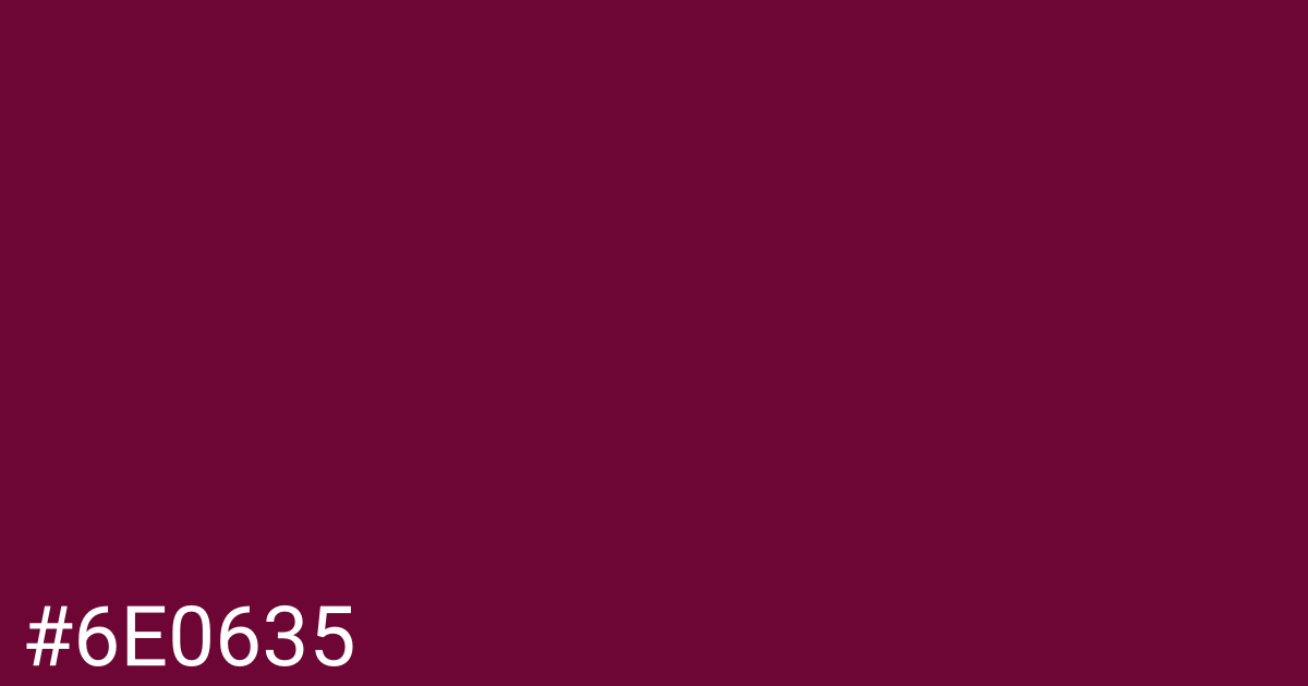 Hex color #6e0635 graphic