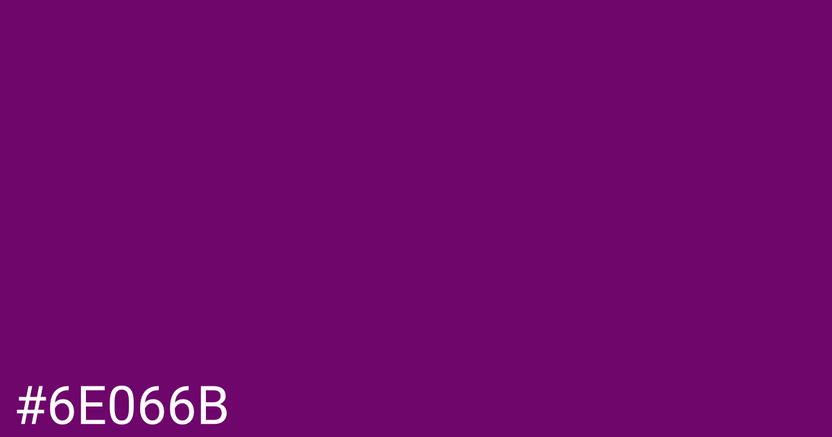 Hex color #6e066b graphic