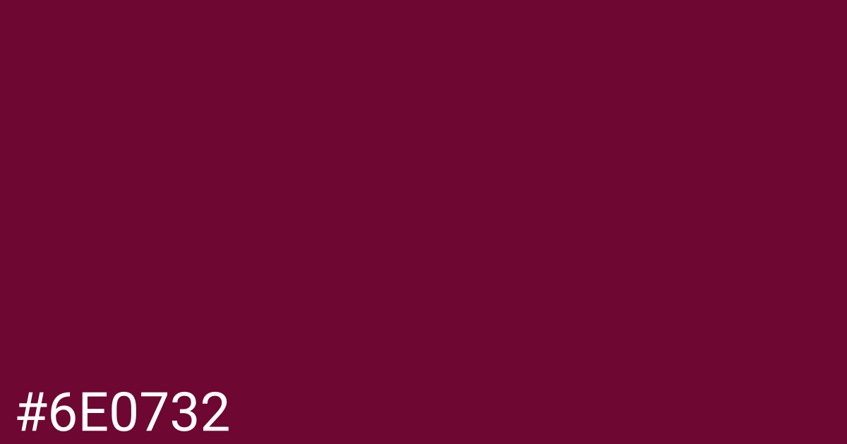 Hex color #6e0732 graphic