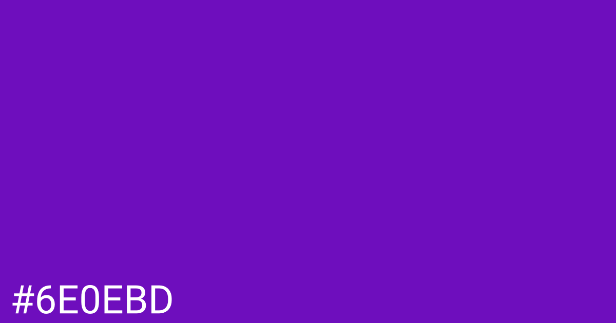 Hex color #6e0ebd graphic