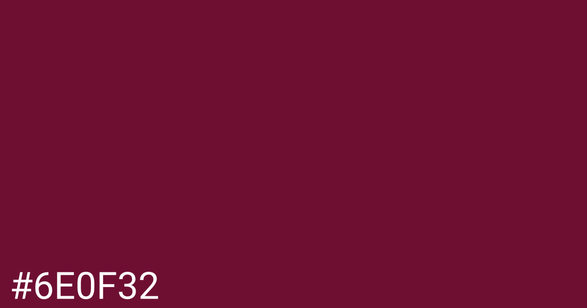 Hex color #6e0f32 graphic