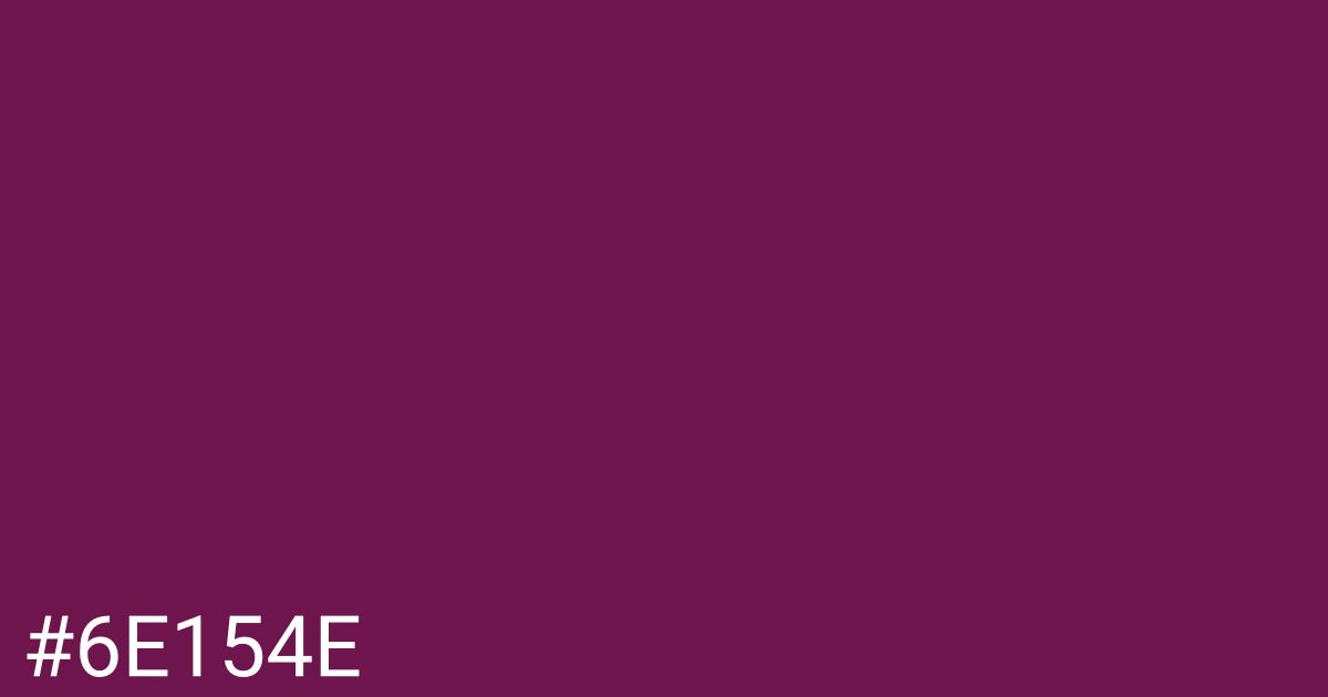 Hex color #6e154e graphic