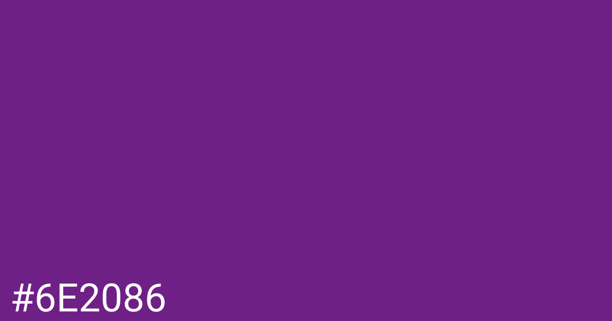 Hex color #6e2086 graphic