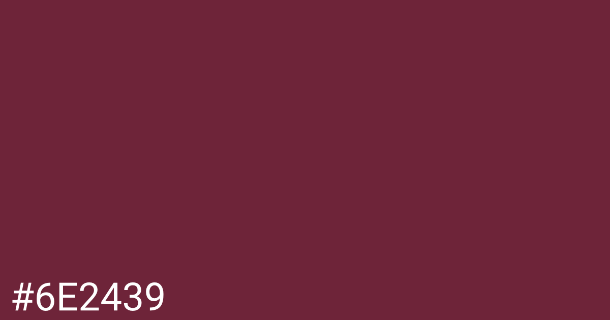 Hex color #6e2439 graphic