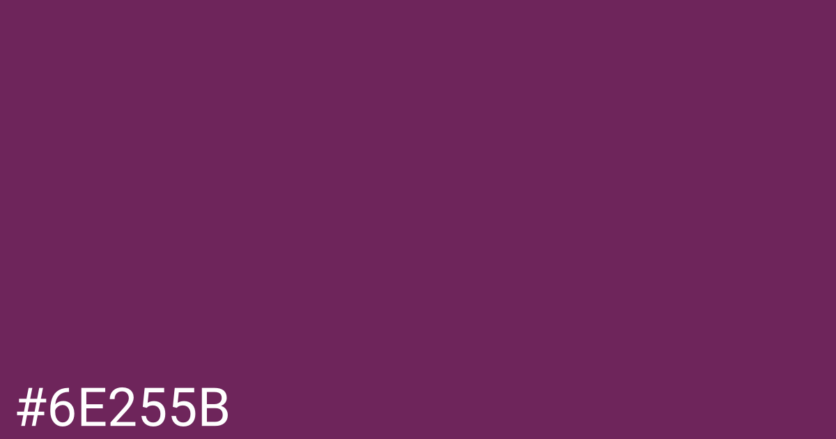 Hex color #6e255b graphic