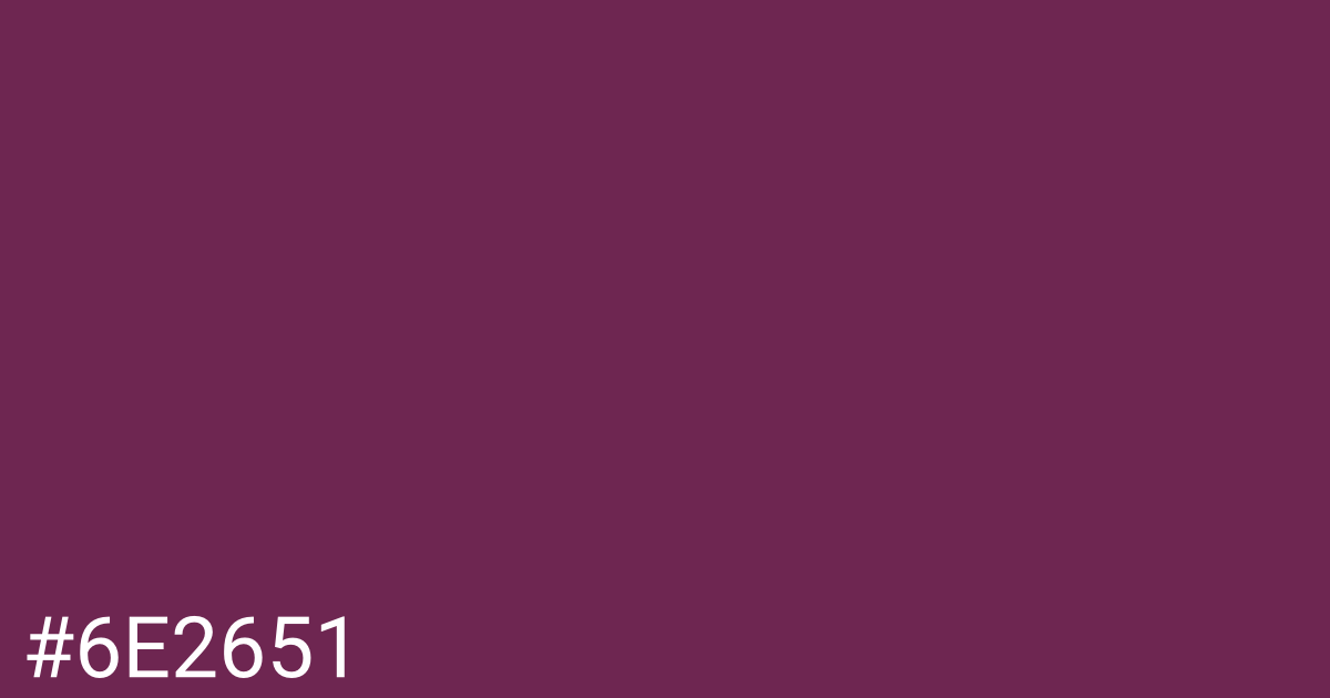 Hex color #6e2651 graphic