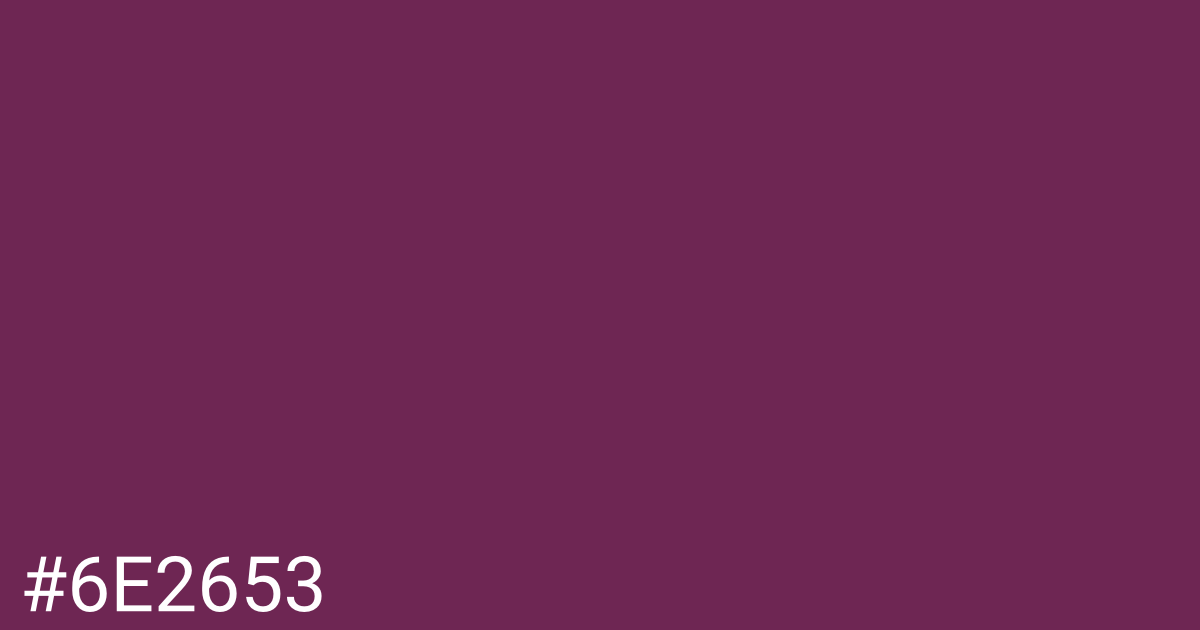 Hex color #6e2653 graphic