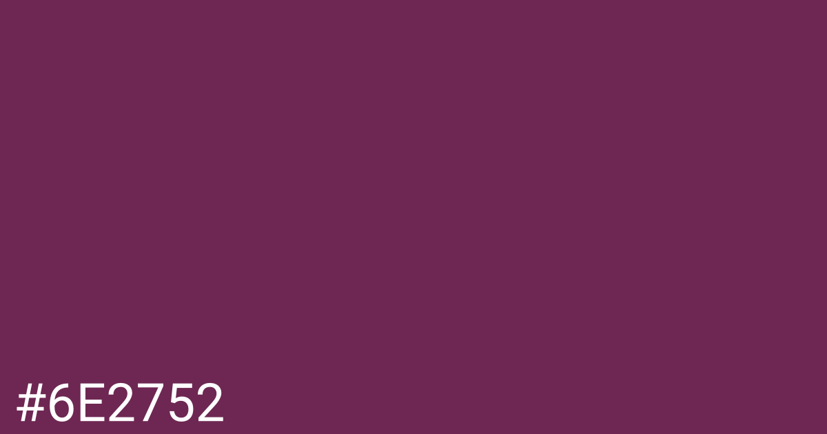 Hex color #6e2752 graphic