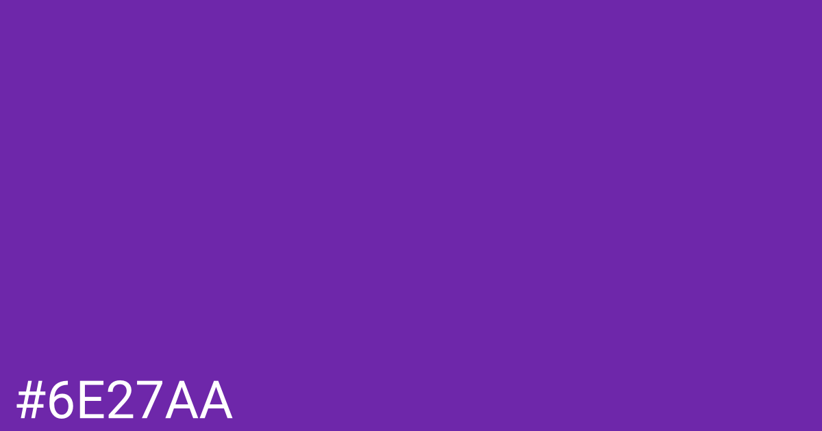 Hex color #6e27aa graphic