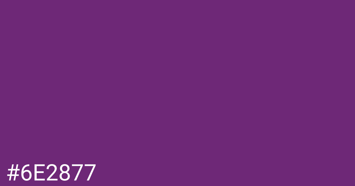 Hex color #6e2877 graphic