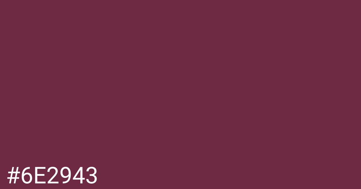 Hex color #6e2943 graphic