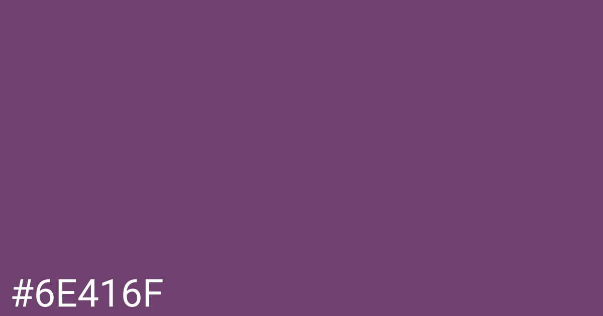 Hex color #6e416f graphic