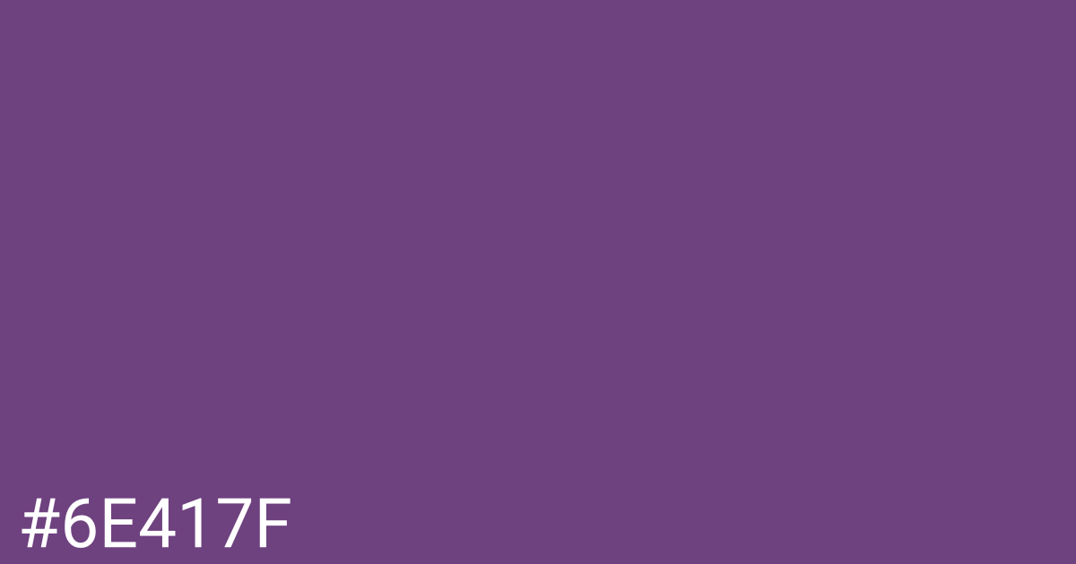 Hex color #6e417f graphic